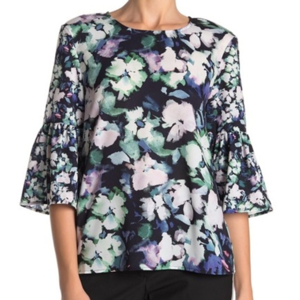 ❤️ French Connection Dreda Floral Ruffle Blouse